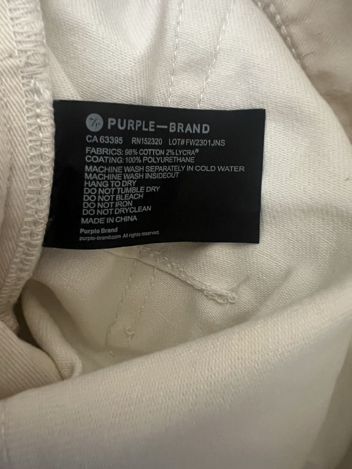 Purple Brand Purple Brand Jeans Men Patent Cargo Bootcut White Size 33/32 Size US 33 - 9 Thumbnail