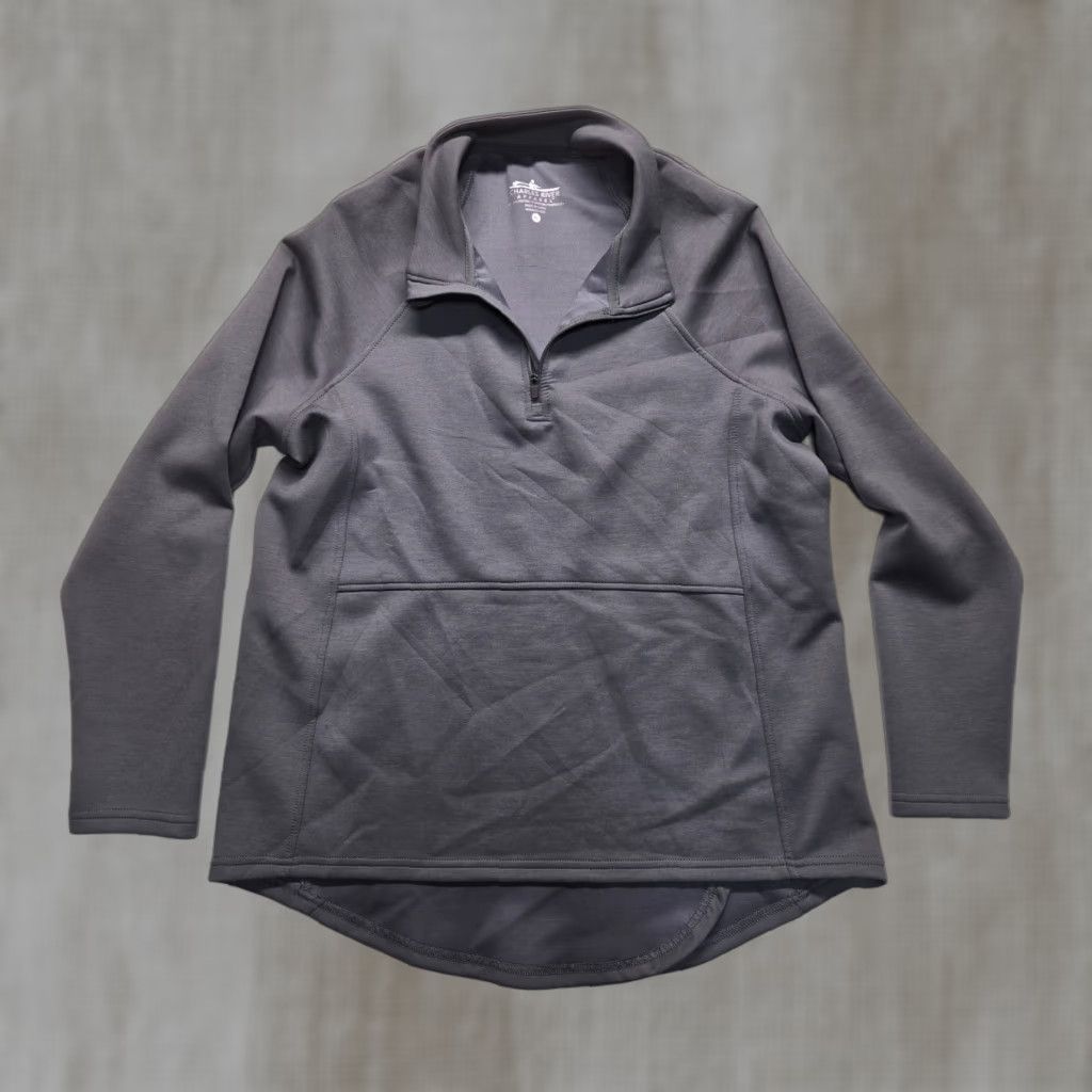 Vintage Charles River Apparel Quarter Zip Gray Sweatshirt Women's XL Activewear Pullover Long Sleeve Collared Size XL / US 12-14 / IT 48-50 - 1 Thumbnail
