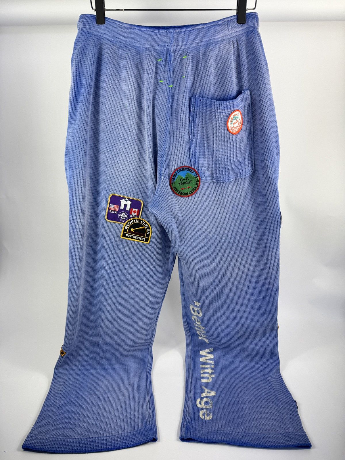 Better With Age RICKY PATCH WORK WAFFLE SWEATPANTS Size US 36 / EU 52 - 2 Thumbnail