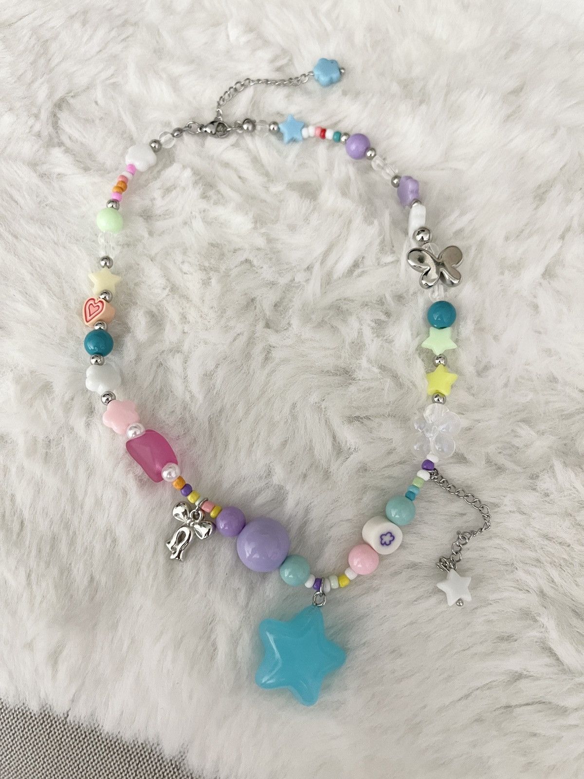 Japanese Brand × Vintage STEAL! Y2K Japan Candy Stars Necklace Size ONE SIZE - 1 Thumbnail