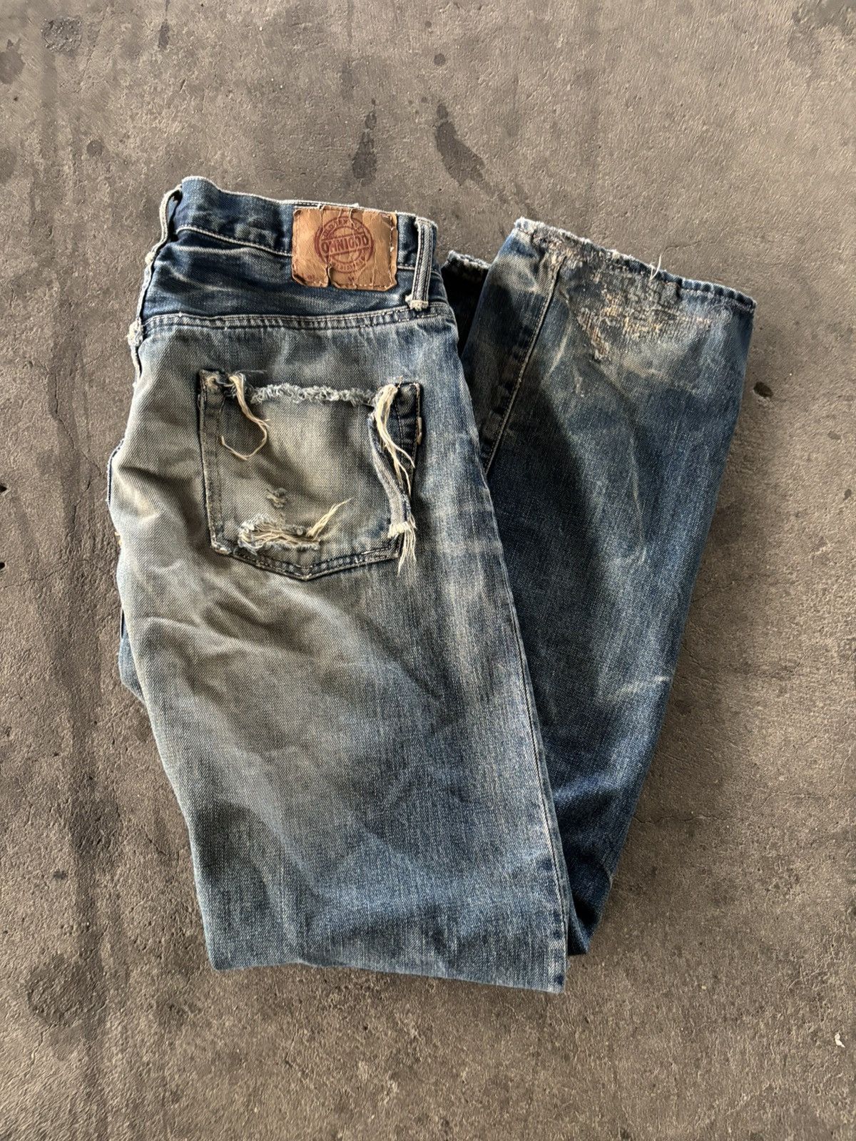 OMNIGOD Vintage Omnigod distressed selvedge denim Size US 33 - 12 Thumbnail