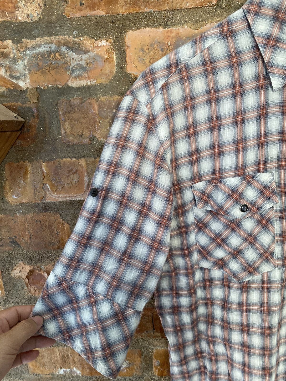 Japanese Brand × Obelisk × Schlussel 🔥Shadow Flannel 3/4 sleeve Size US L / EU 52-54 / 3 - 5 Thumbnail