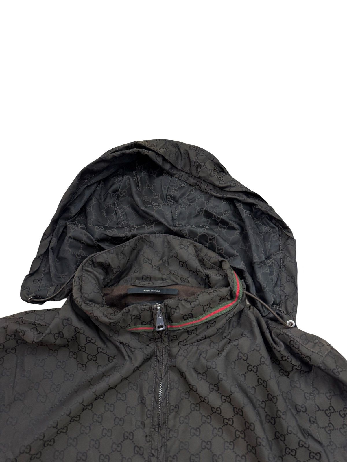 Gucci 🔥Vintage Gucci Web Accent Monogram Bomber Jacket/Windrunner Size US S / EU 44-46 / 1 - 8 Thumbnail