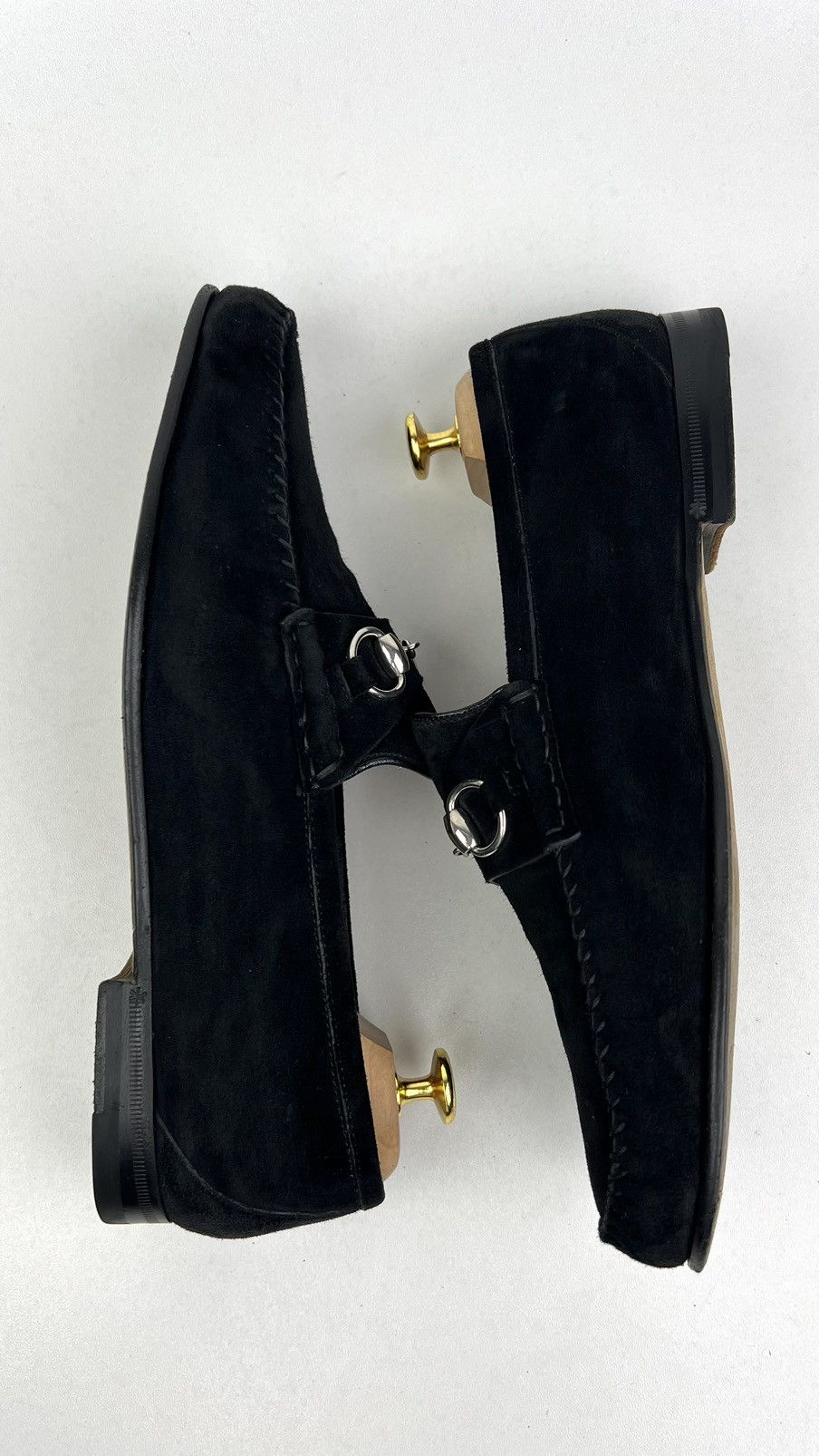Gucci GUCCI Loafers Suede Leather Shoes HORSEBIT Buckle Black Mens Size US 10 / EU 43 - 9 Thumbnail