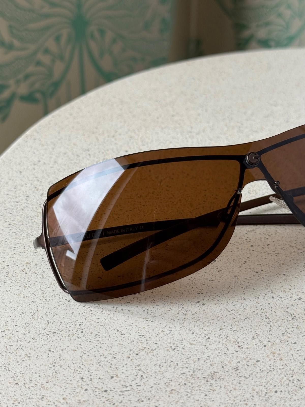 Vintage Gucci Bronze Rimless Mask Sunglasses GG 1711/S