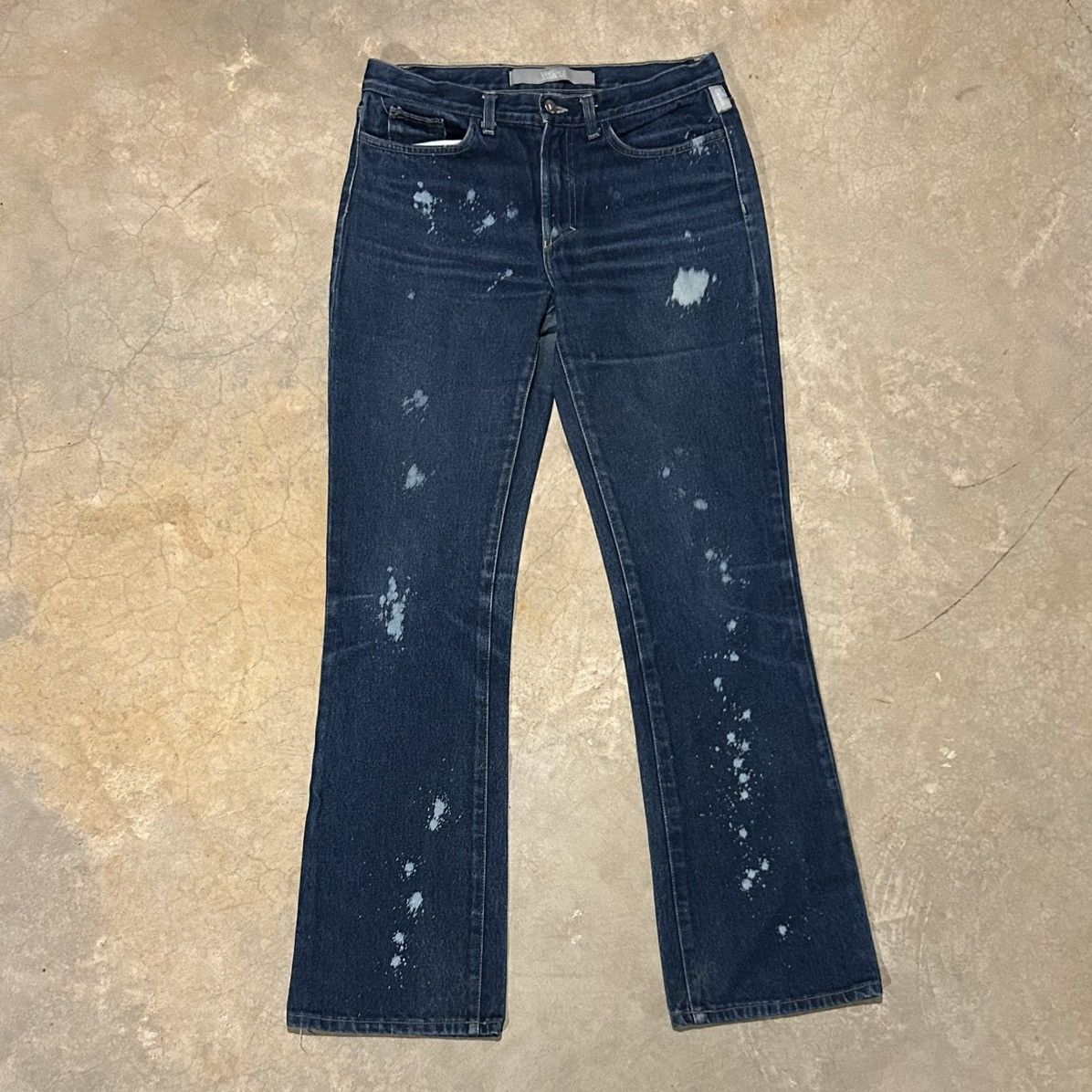 Versace × Versace Jeans Couture × Vintage Vintage Versace Jeans Couture Bleach Splatter Bootcut Jeans Size US 32 / EU 48 - 1 Thumbnail