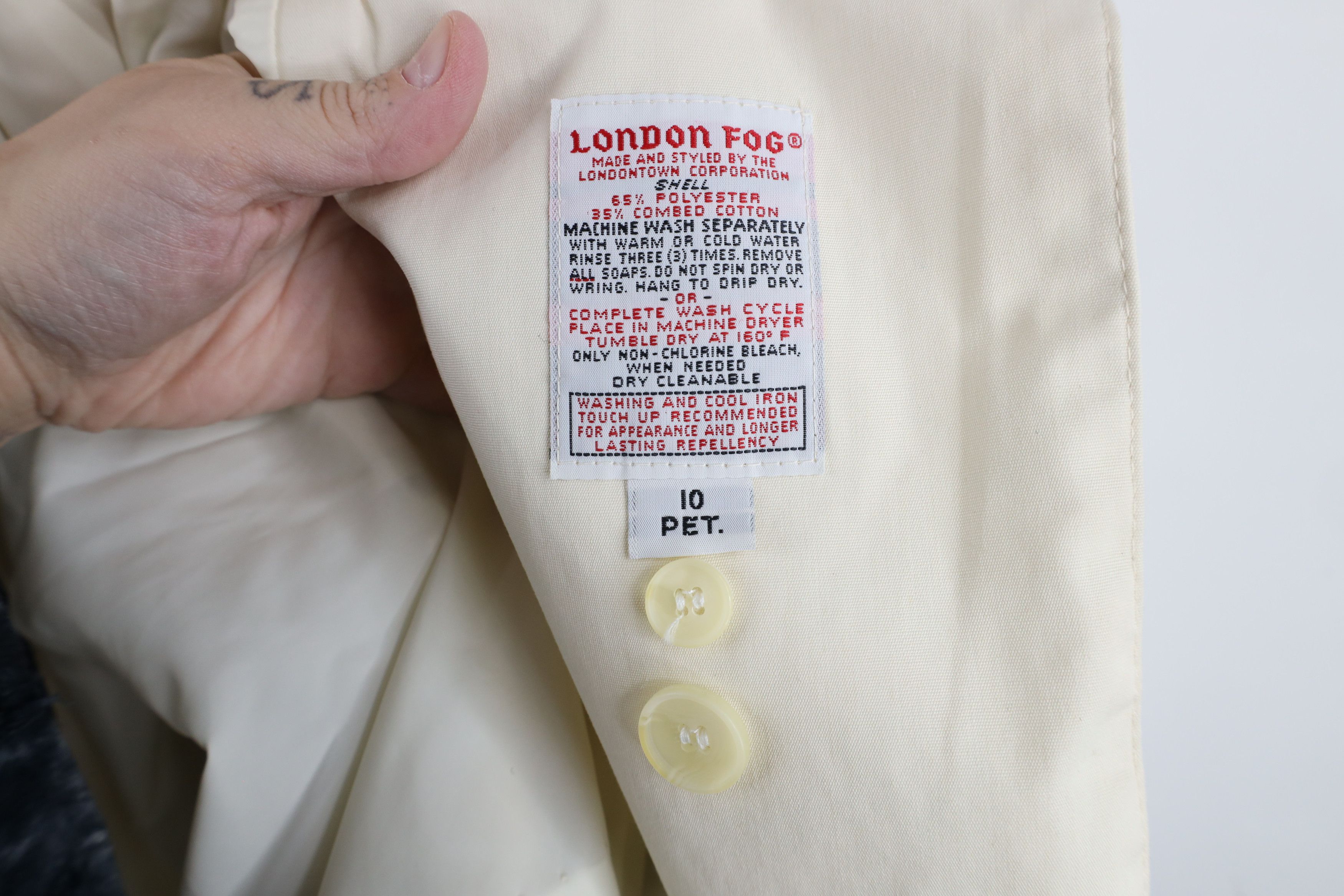 Vintage Vintage 70s Streetwear Breasted Belted Trench Coat Cream USA Size L / US 10 / IT 46 - 13 Thumbnail