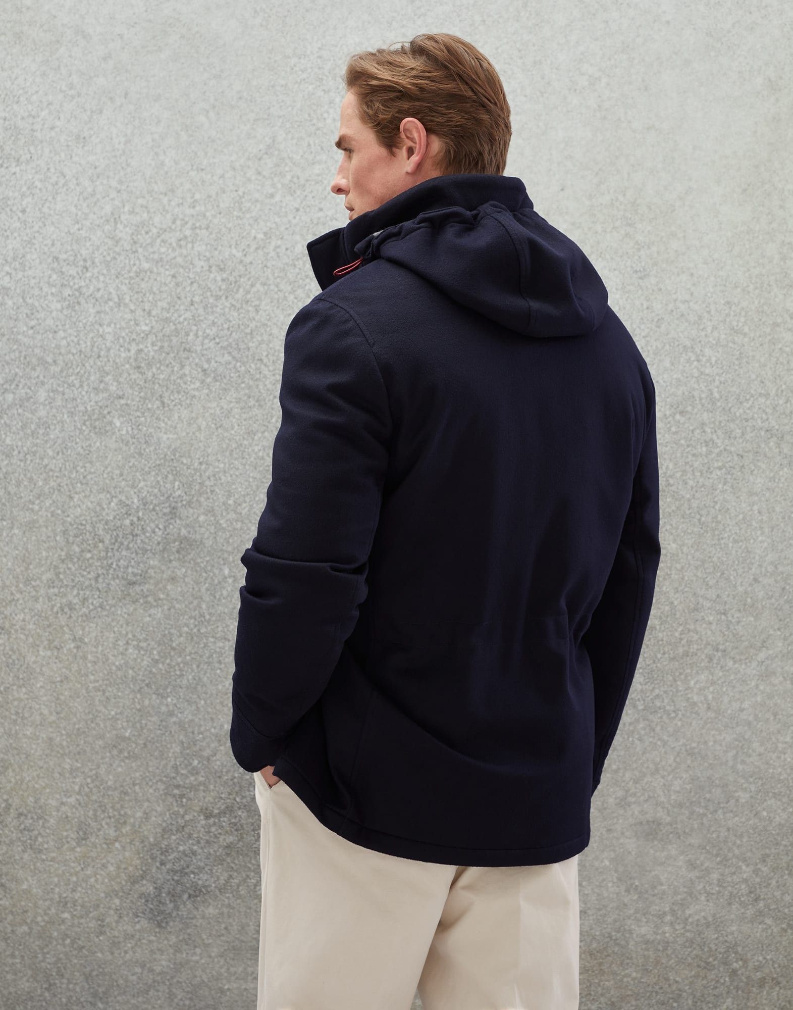 Brunello Cucinelli o1w1db10924 Rev Wr Cash Outerwear in Navy Size US XXL / EU 58 / 5 - 4 Thumbnail