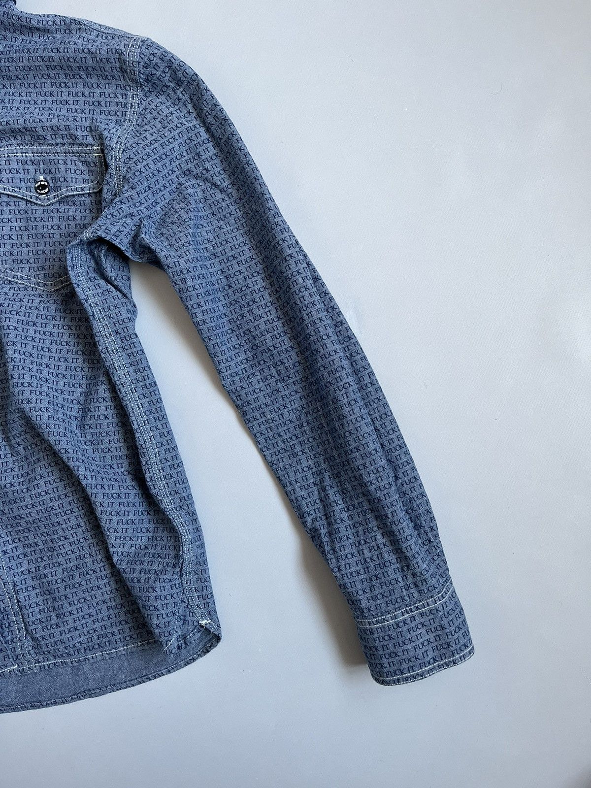 Huf × Thrasher HUF Unisex Blue Chambray Workwear Cat Eye Button Up Shirt Size US M / EU 48-50 / 2 - 11 Thumbnail