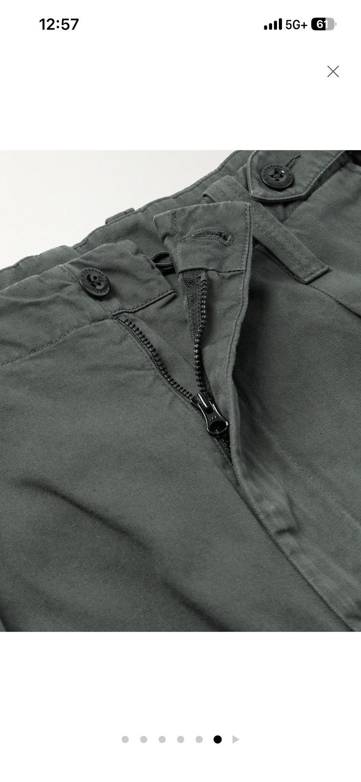 C.P. Company Wide-Leg Pleated Cotton-Garbardine Cargo Trouser Size US 32 / EU 48 - 12 Thumbnail