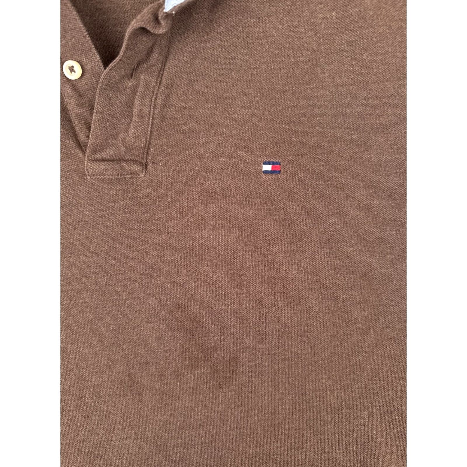 Tommy Hilfiger Tommy Hilfiger Shirt Men Extra Large Brown 100% Cotton Custom Fit Golf READ Size US XL / EU 56 / 4 - 6 Thumbnail