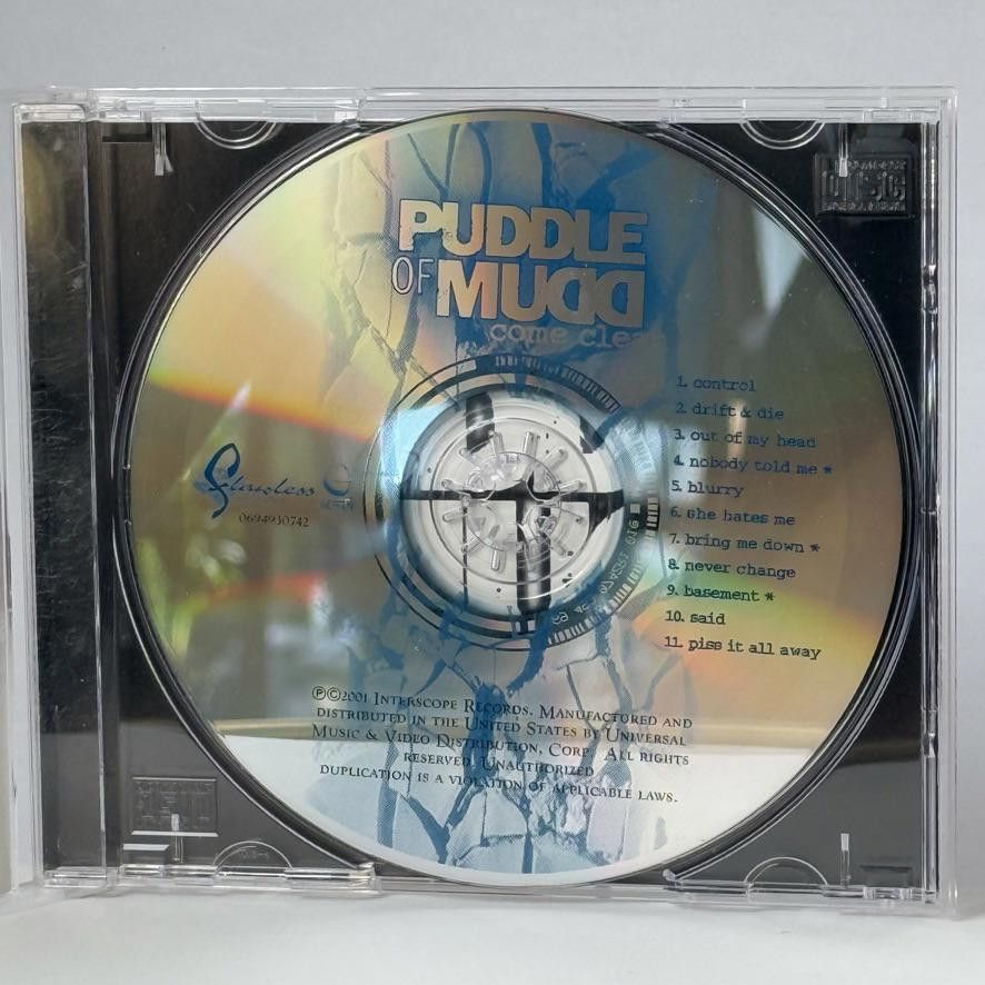 Designer Puddle of Mudd Come Clean CD 2001 Album Y2K Interscope Size ONE SIZE - 5 Thumbnail