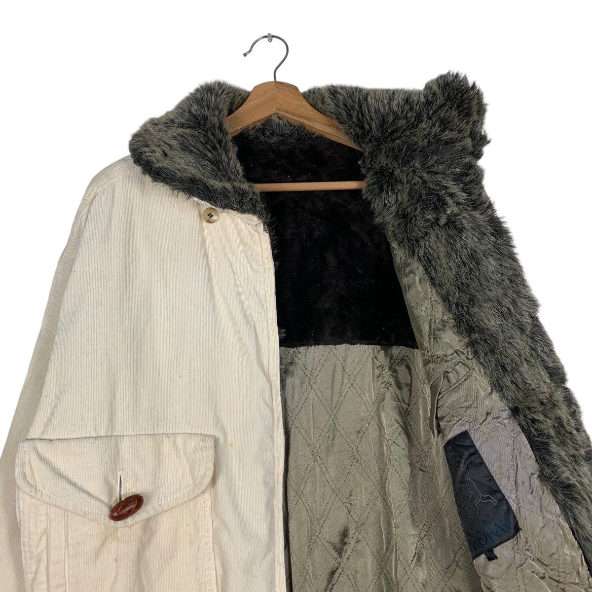 Japanese Brand VARORAV Neck Fur Zipper Cropped Jacket #1245-C56 Size M / US 6-8 / IT 42-44 - 10 Thumbnail