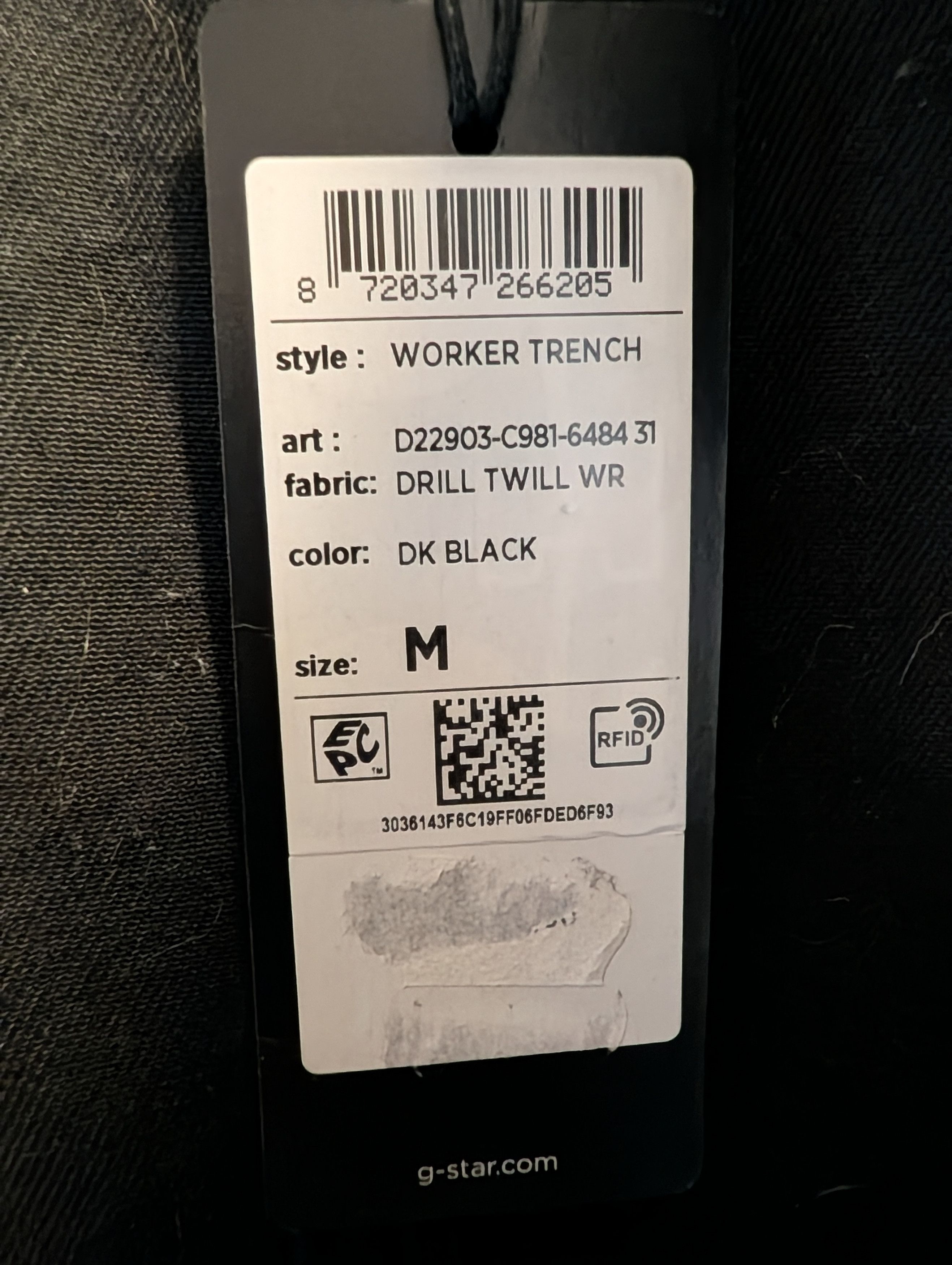 G-Star Unisex Straight Trench Size US M / EU 48-50 / 2 - 4 Thumbnail