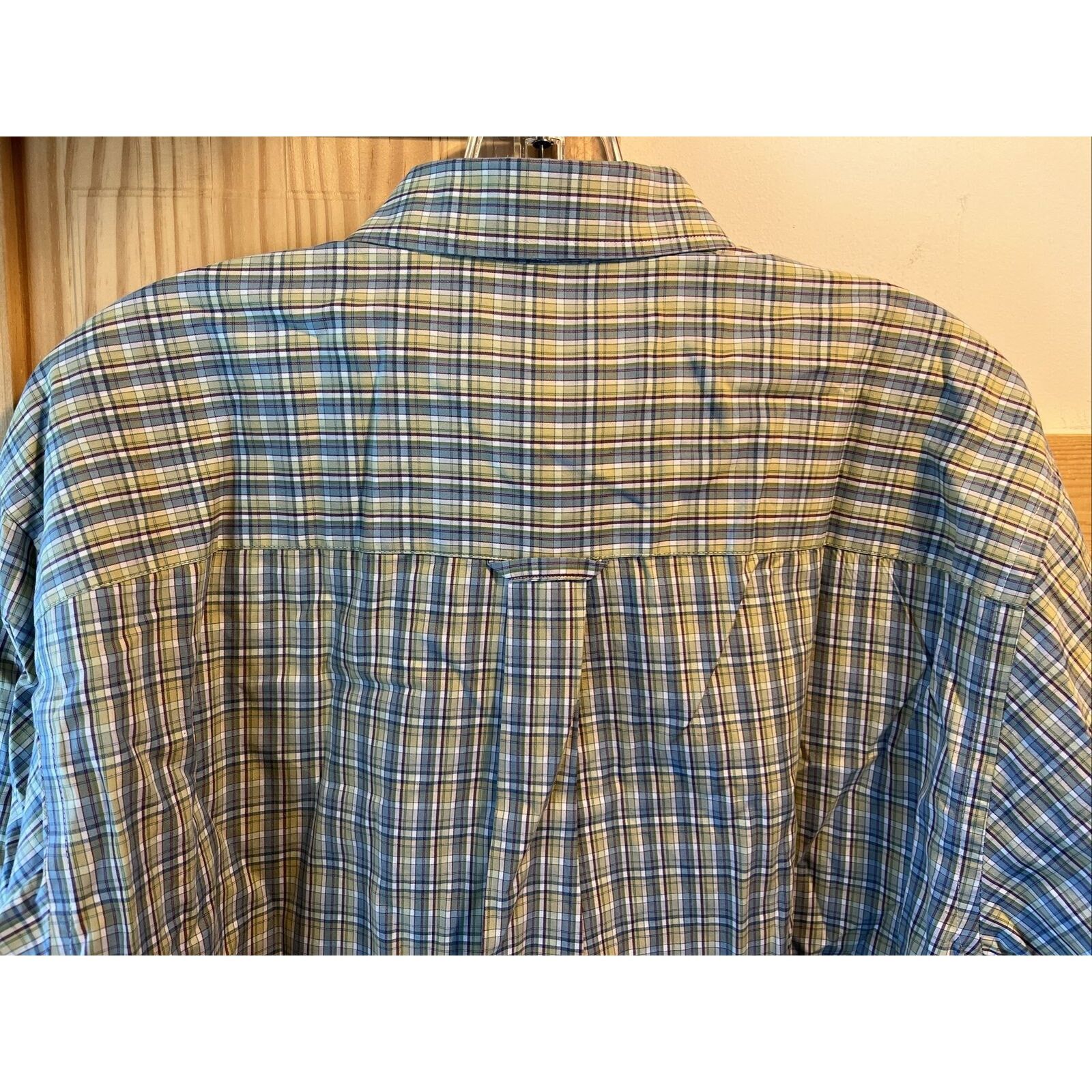 Pendleton Pendleton Men L Green Blue Check Broadway Cloth Cotton Shirt Size US L / EU 52-54 / 3 - 12 Thumbnail