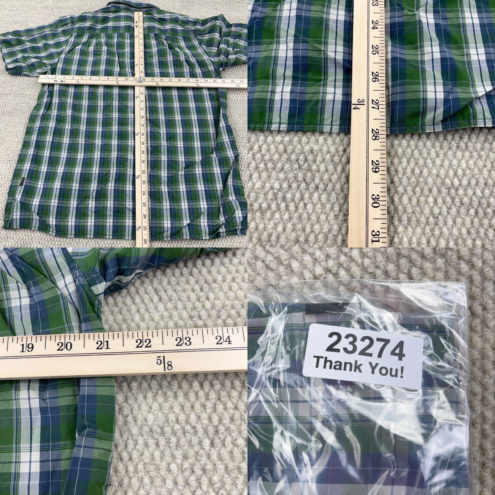 The North Face The North Face Shirt Men Medium Green Plaid Button-Up Casual Travel Pocket A74 Size US M / EU 48-50 / 2 - 8 Thumbnail