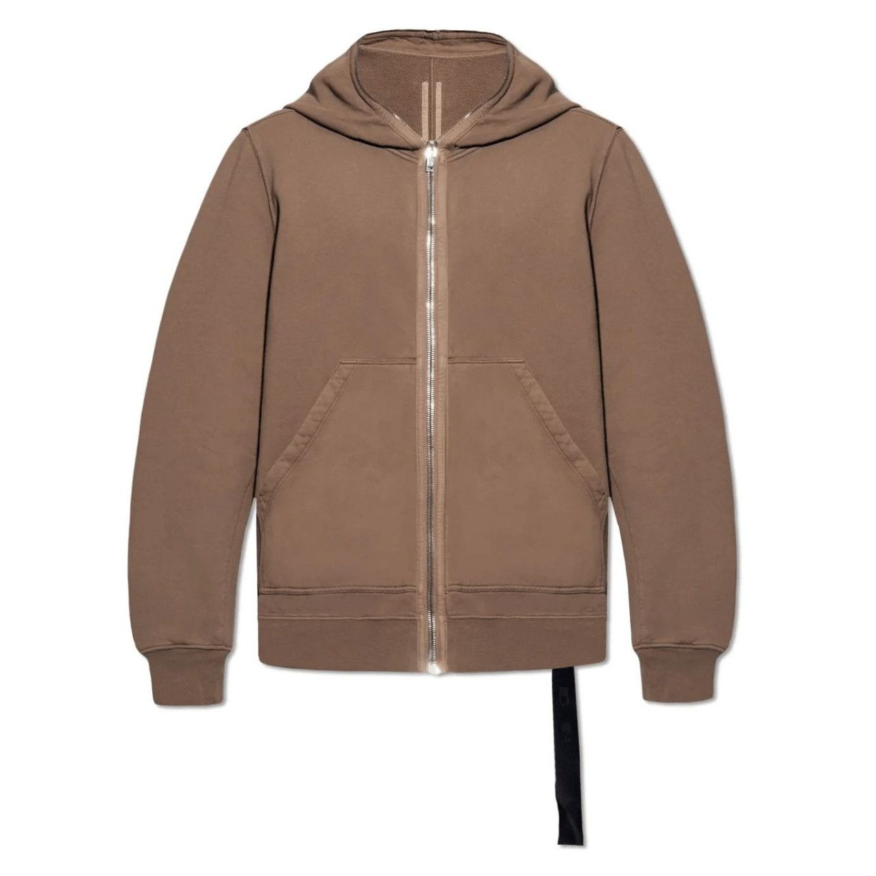 image of Rick Owens Drkshdw Jumbo Gimp Zipped Hooded Sweatshirt Khaki, Men's (Size XL)