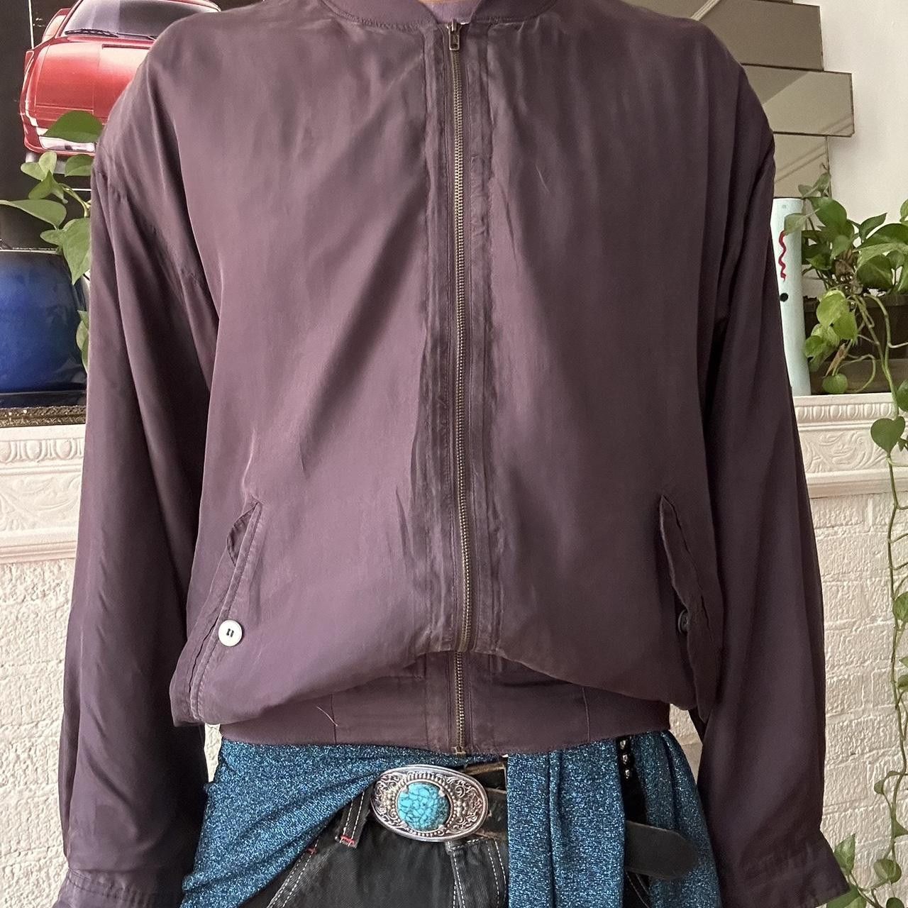 Other Vintage Purple Silk Oversized Bomber Jacket - XL Size US XL / EU 56 / 4 - 2 Thumbnail