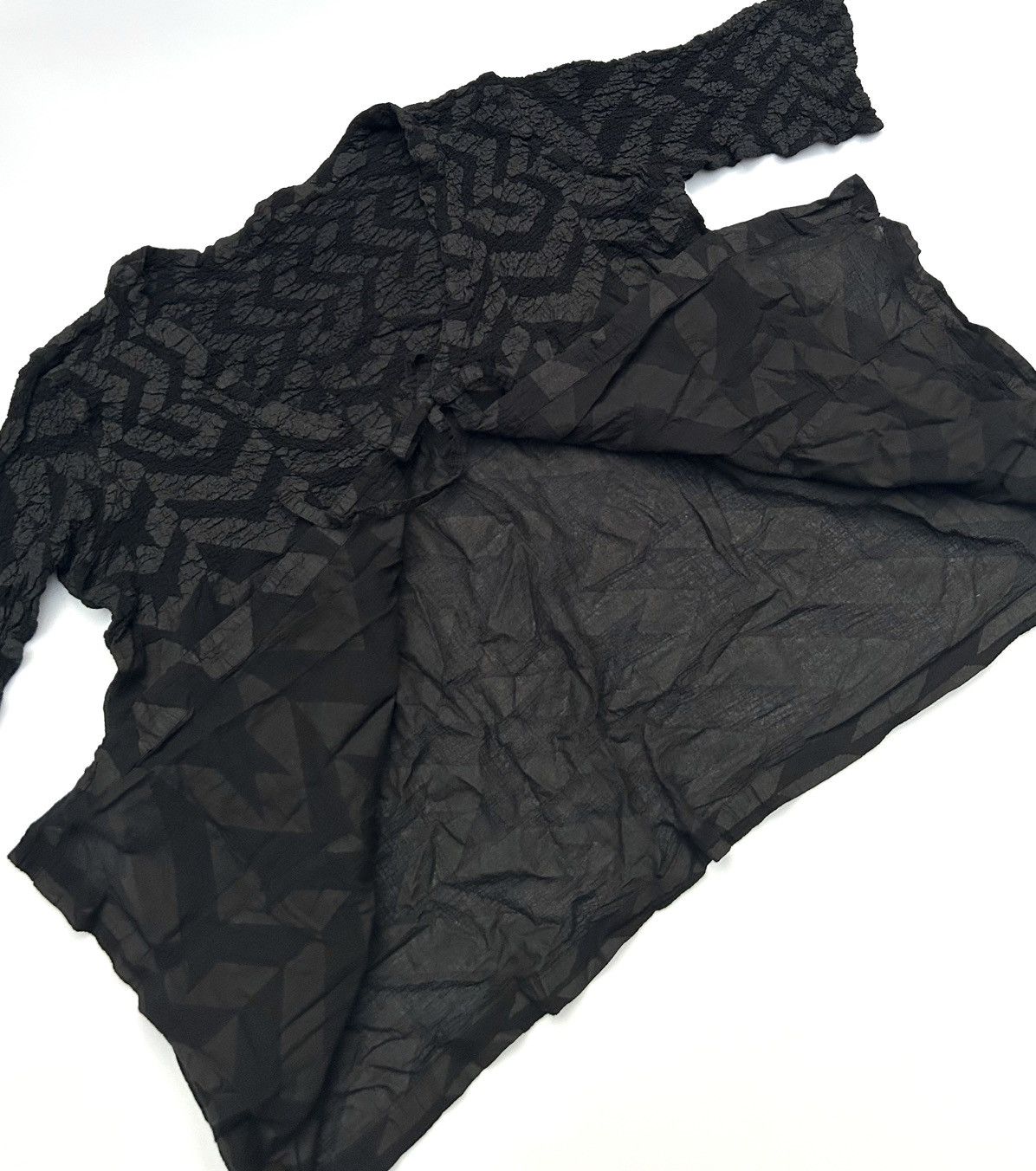 Issey Miyake Vintage Issey Miyake me Cauliflower Printed Pleated Blouse Size ONE SIZE - 4 Thumbnail