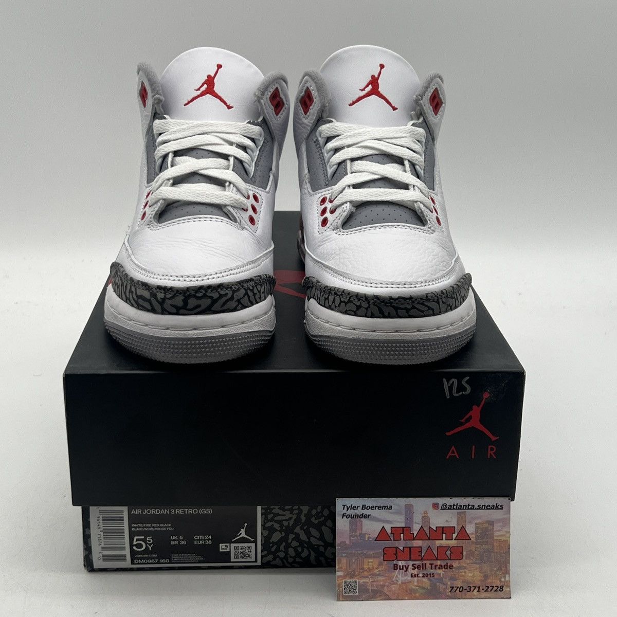 Jordan Brand Air Jordan 3 fire red Size US 5.5 / EU 38 - 2 Thumbnail