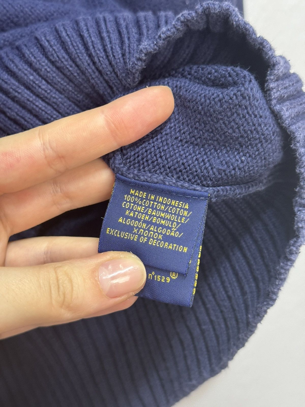 Polo Ralph Lauren Vintage Polo Ralph Lauren Sweater Navy Y2k Double RRL Sk8 Size US XL / EU 56 / 4 - 10 Thumbnail