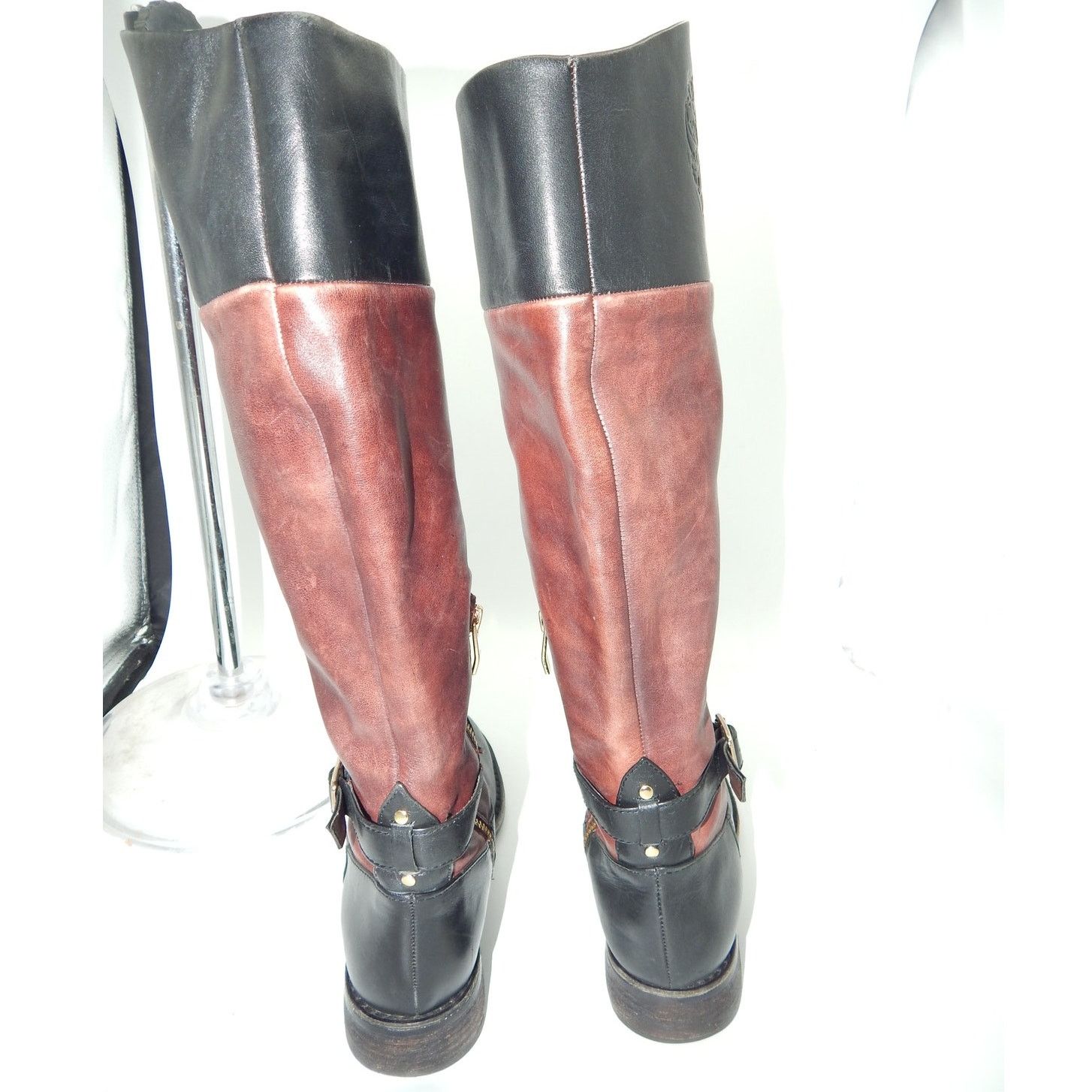 Vince Camuto Vince Camuto Black Brown Leather Boots Size 36 / 6 Size US 6 / IT 36 - 6 Thumbnail