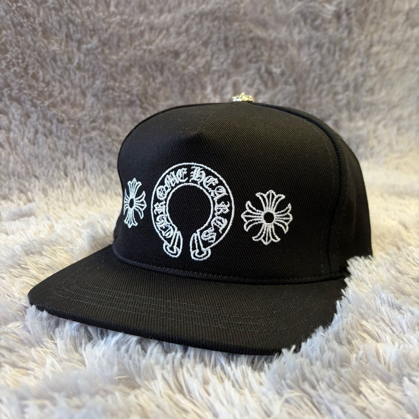 Chrome Hearts Horseshoe Logo Denim Baseball Cap Black Size ONE SIZE - 1 Thumbnail