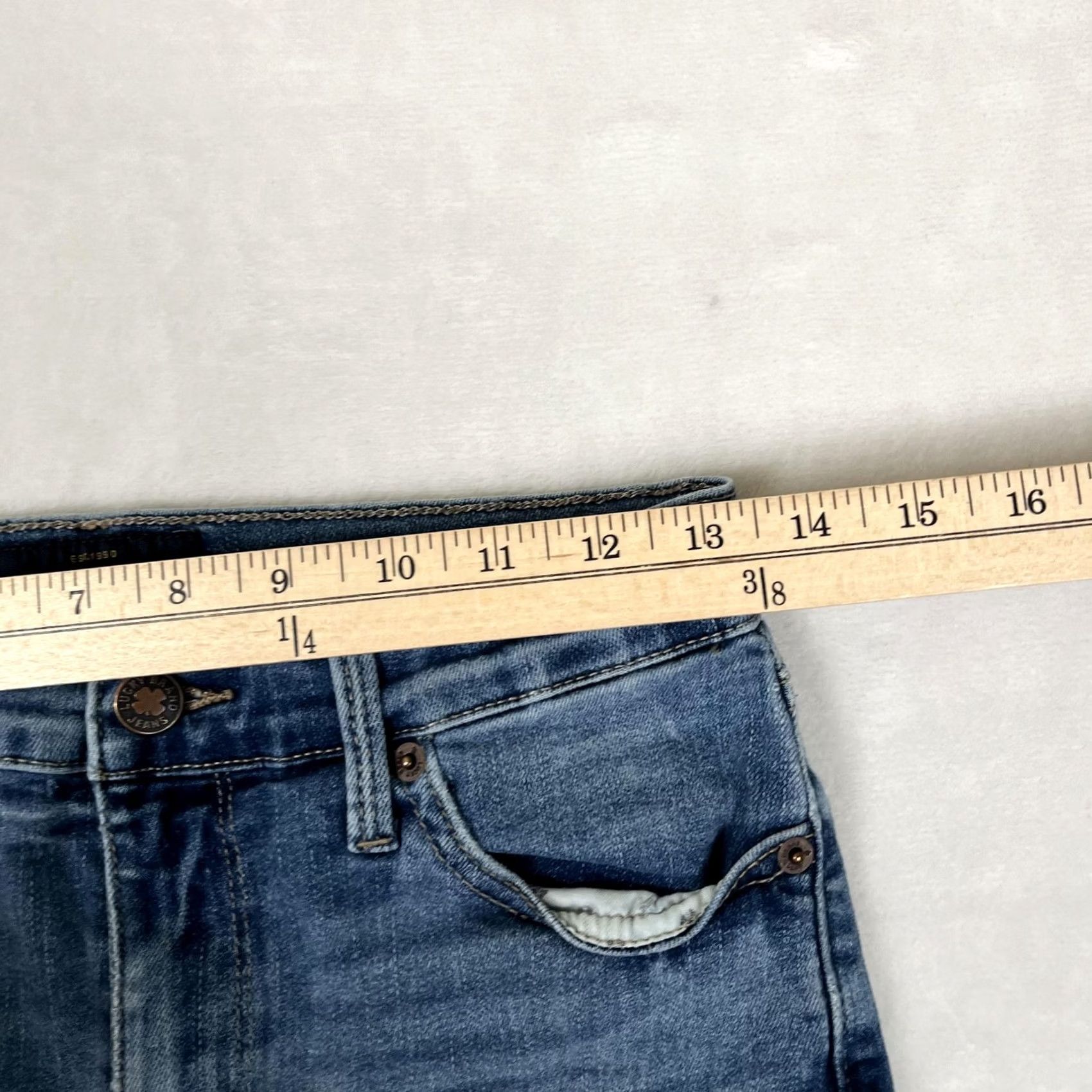 Lucky Brand Lucky Brand Brooke Legging Jeans Women 4/27 Blue Distressed Stretch Denim Size 27" / US 4 / IT 40 - 5 Thumbnail