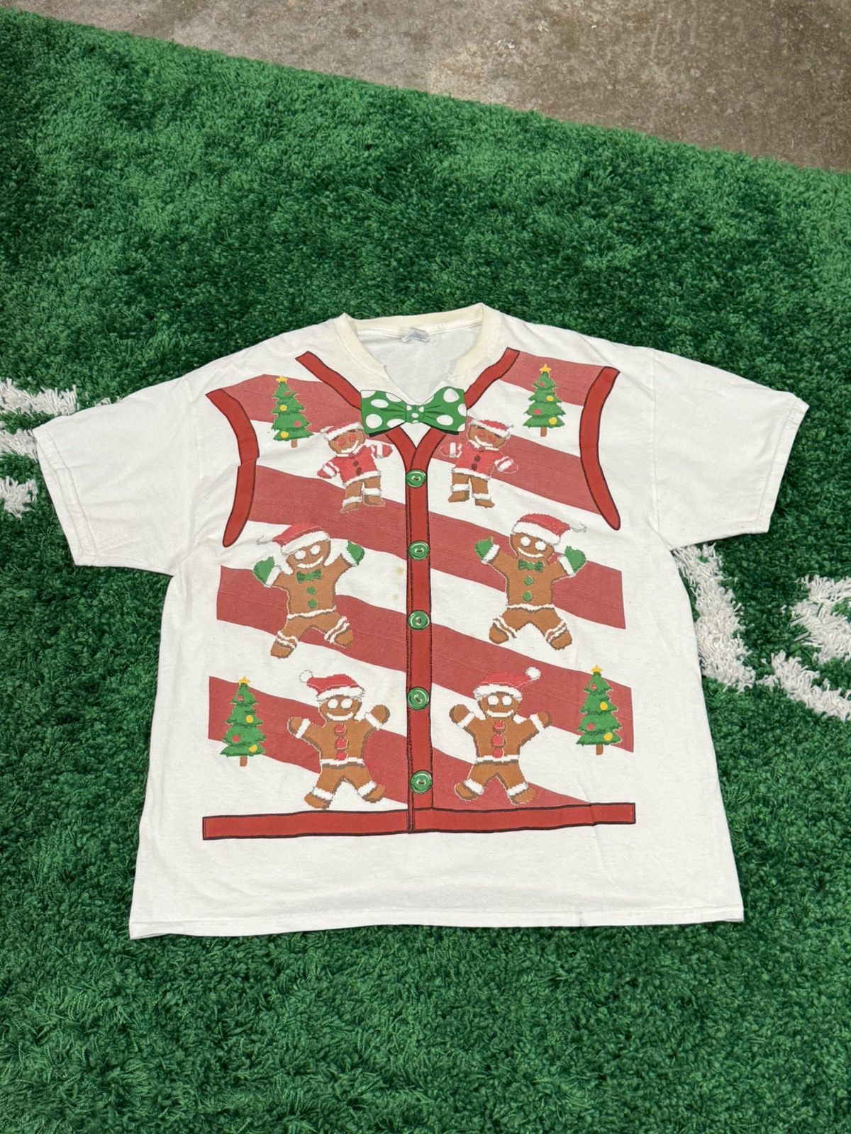 Vintage Vintage Christmas Shirt Tuxedo Funny Humor Tee White Cookie Size US XL / EU 56 / 4 - 1 Thumbnail