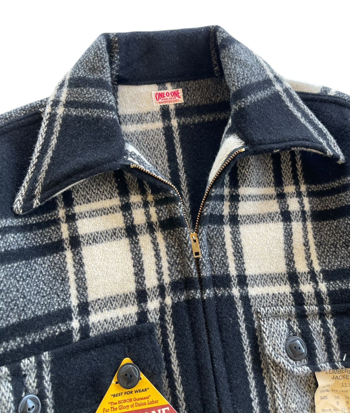Vintage Vintage 1O1 Workwear Sanforized Wool Plaid Lumberman Jacket Size US L / EU 52-54 / 3 - 7 Thumbnail