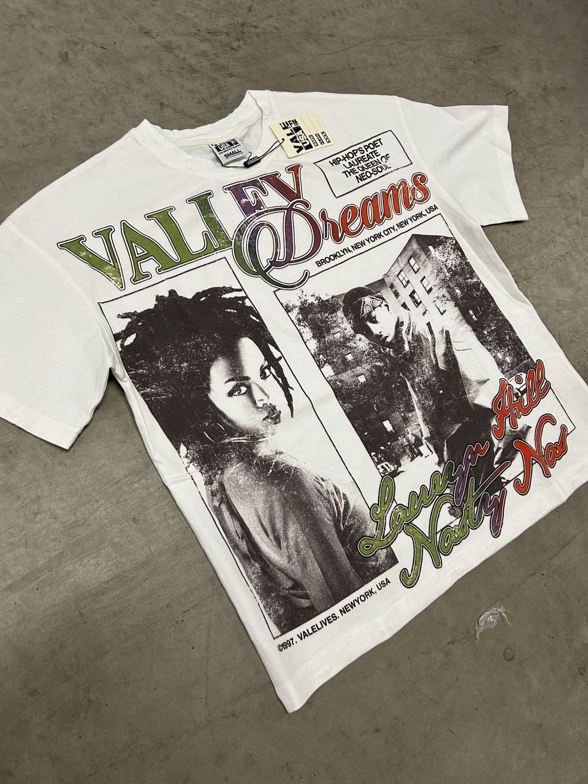 VALE FOREVER T Shirts ヴィンテージ Tシャツ POETRY TEE NAS Vale Forever Valley Sport Billie Black Mens Vintage Short