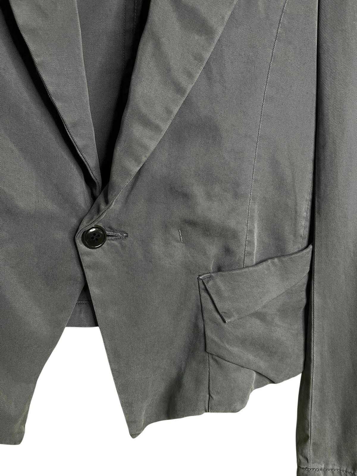 Zucca Zucca Japan Cropped Asymmetric Hem Cotton Blazer Gray S Size S / US 4 / IT 40 - 6 Thumbnail