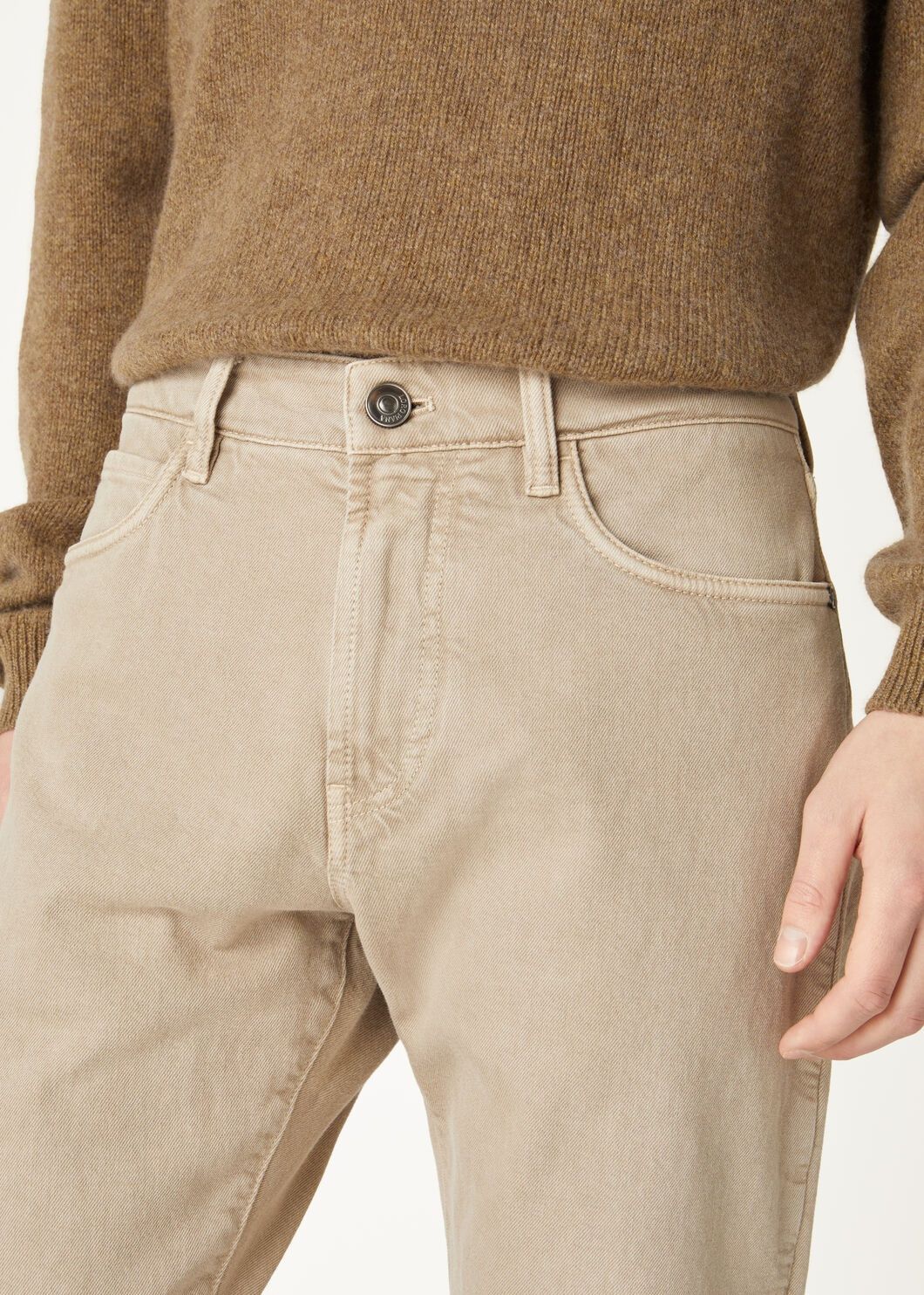 Loro Piana o1w1db10725 FAM5352 Doccio Jeans in Light Beige Size US 38 / EU 54 - 3 Thumbnail