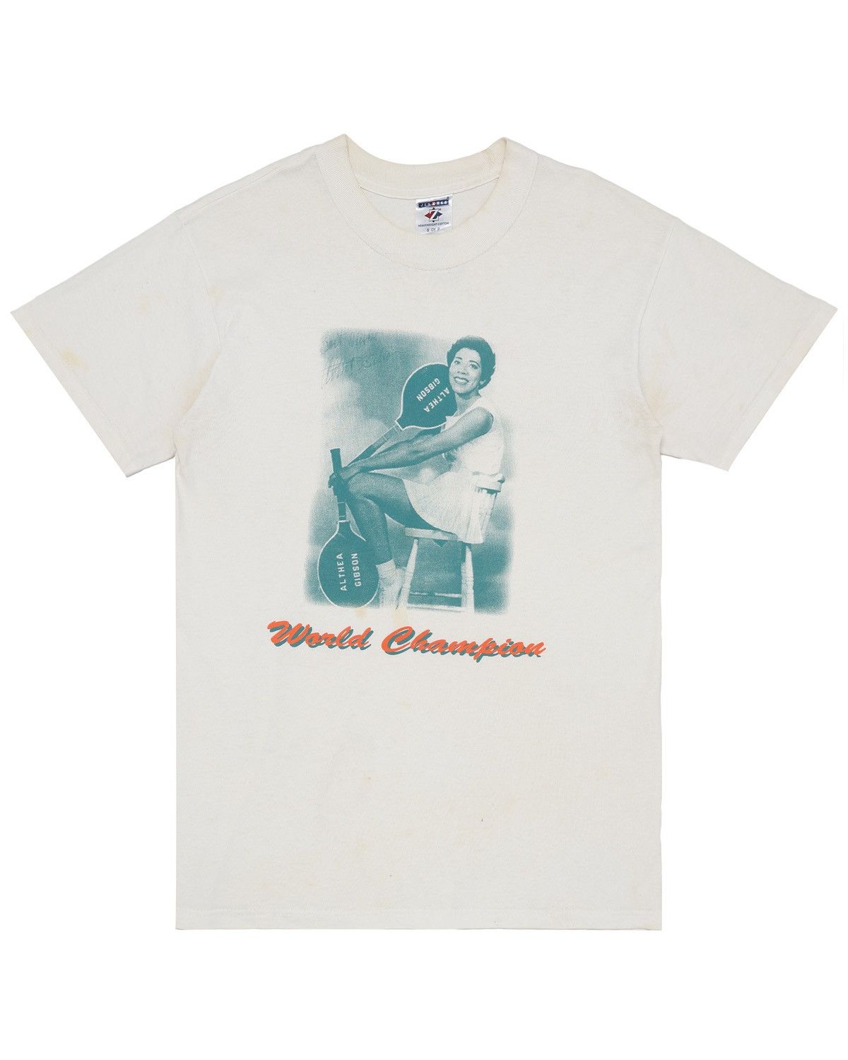 Vintage Vintage Althea Gibson faded distressed t-shirt Size US S / EU 44-46 / 1 - 1 Thumbnail