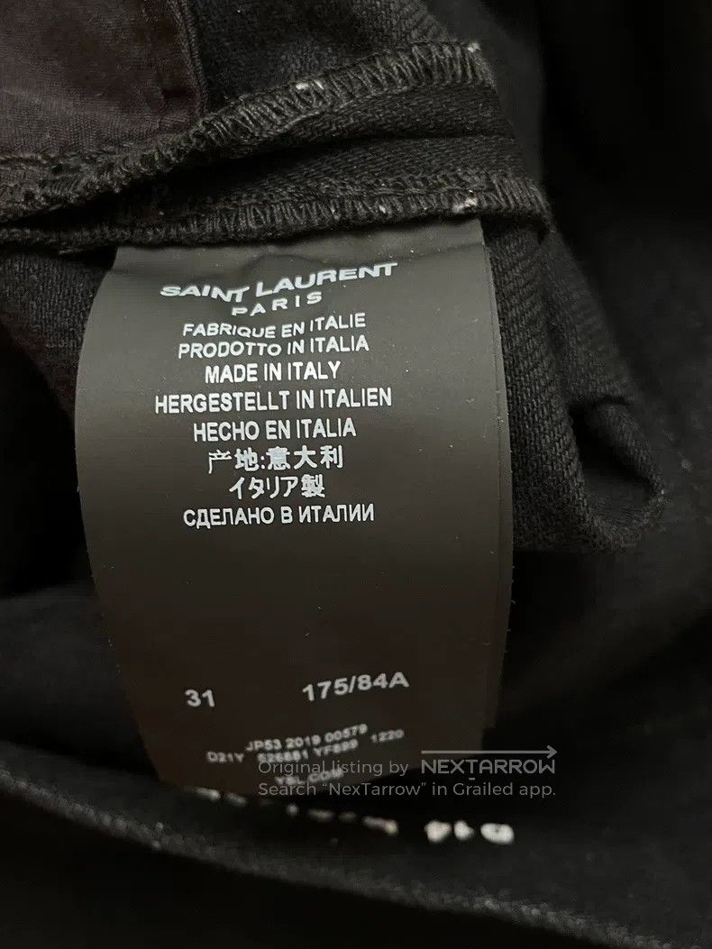 Saint Laurent Paris Saint Laurent Paris Straight Leg Basic Black Denim Jeans N Size US 31 - 5 Thumbnail