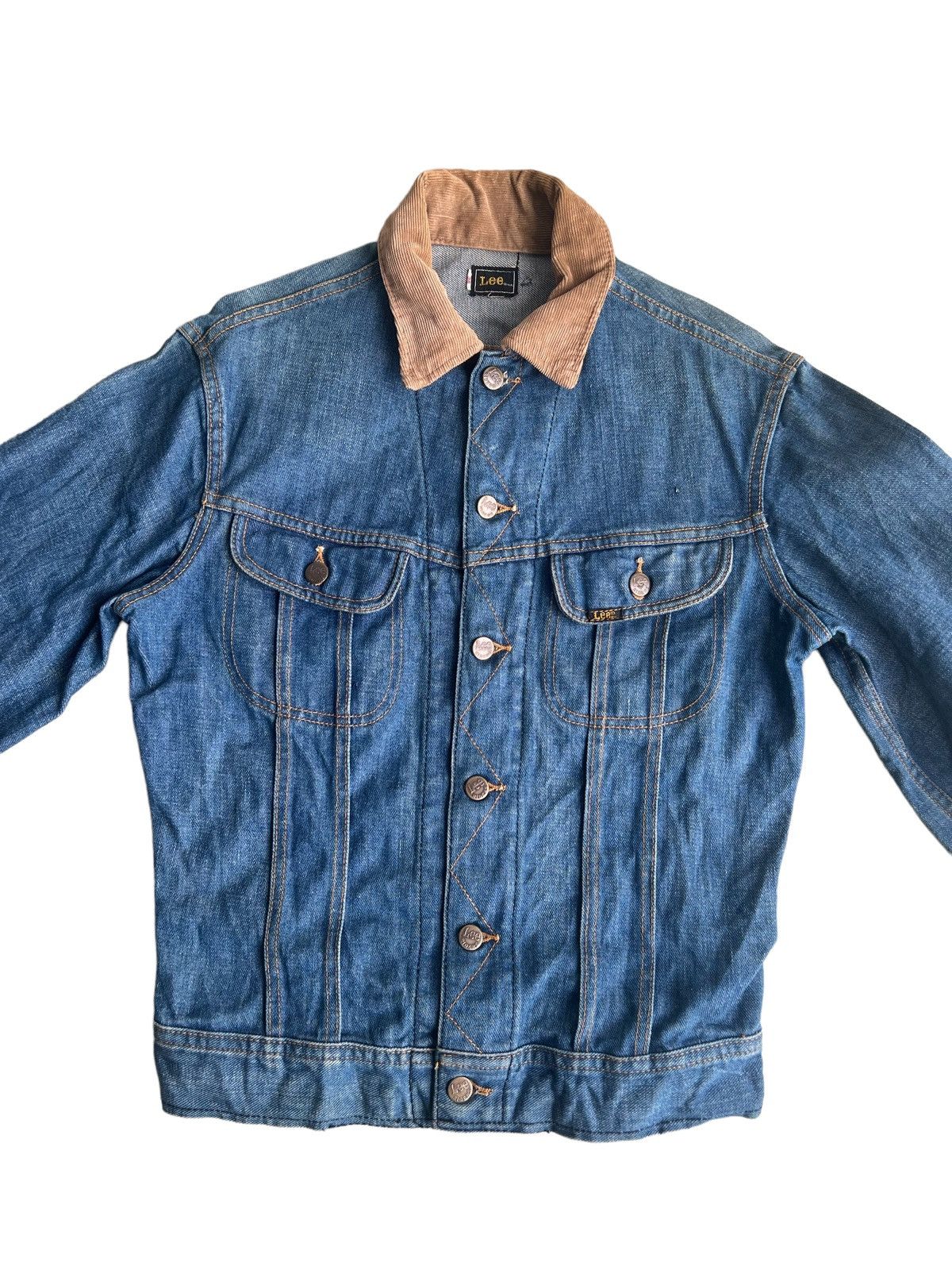 Lee VINTAGE 60s LEE Corduroy Neck Sanforize Trucker Denim Jacket Size US S / EU 44-46 / 1 - 2 Thumbnail