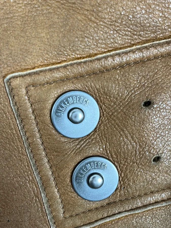 Dirk Bikkembergs 2000s Dirk Bikkembergs Camel Leather Shearling Jacket Size US M / EU 48-50 / 2 - 10 Thumbnail