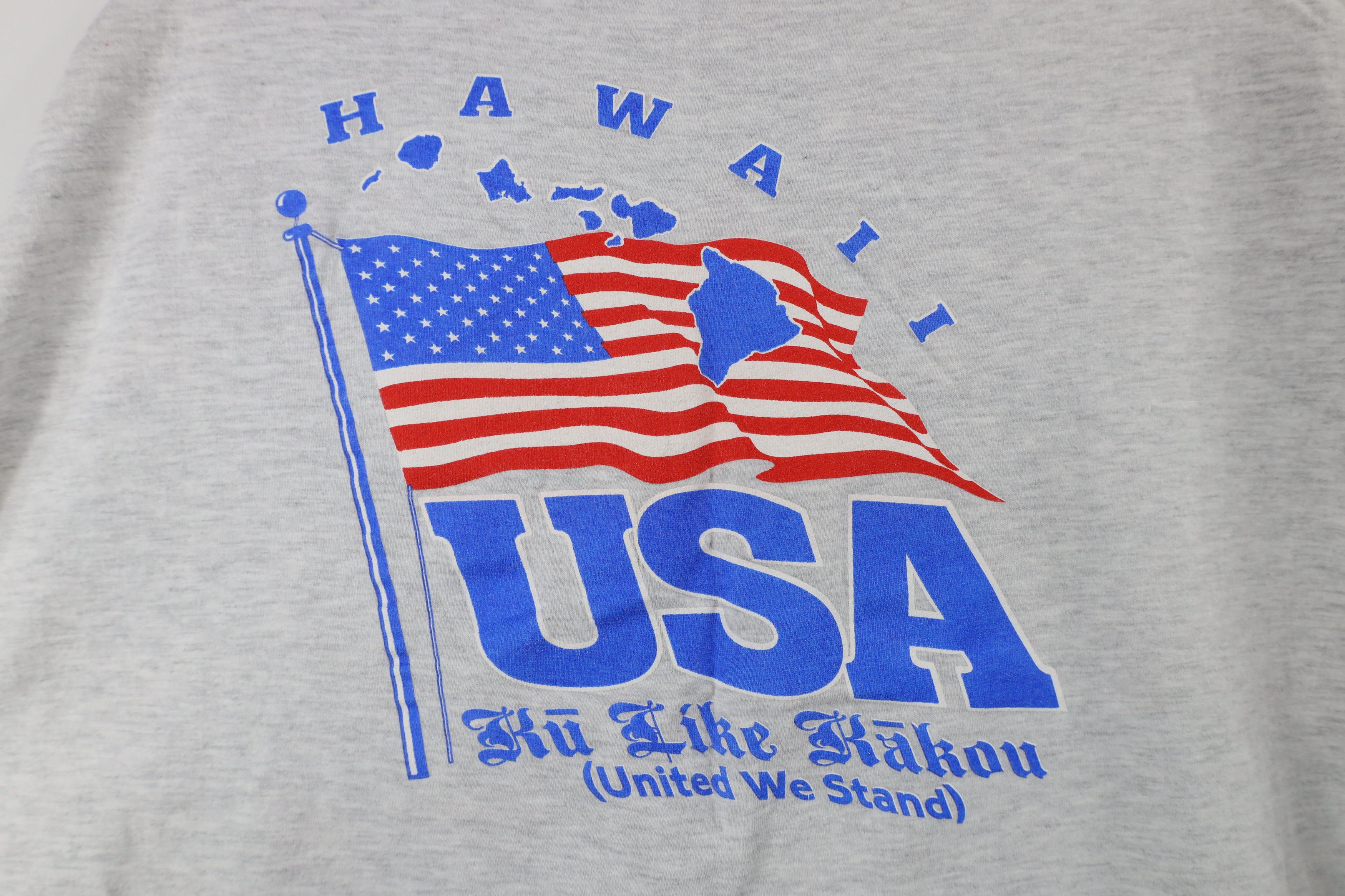 Vintage Vintage 90s United We Stand Hawaii Short Sleeve T-Shirt Size US XXL / EU 58 / 5 - 10 Thumbnail