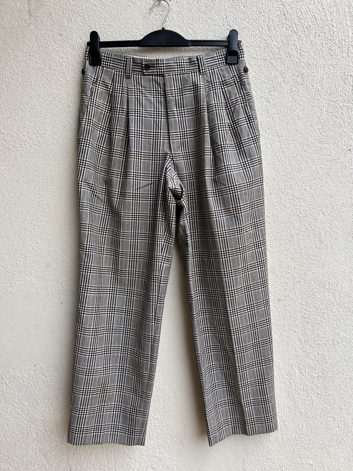 Vintage 90s Christian Dior Sports Checks Wool Trouser Pant
