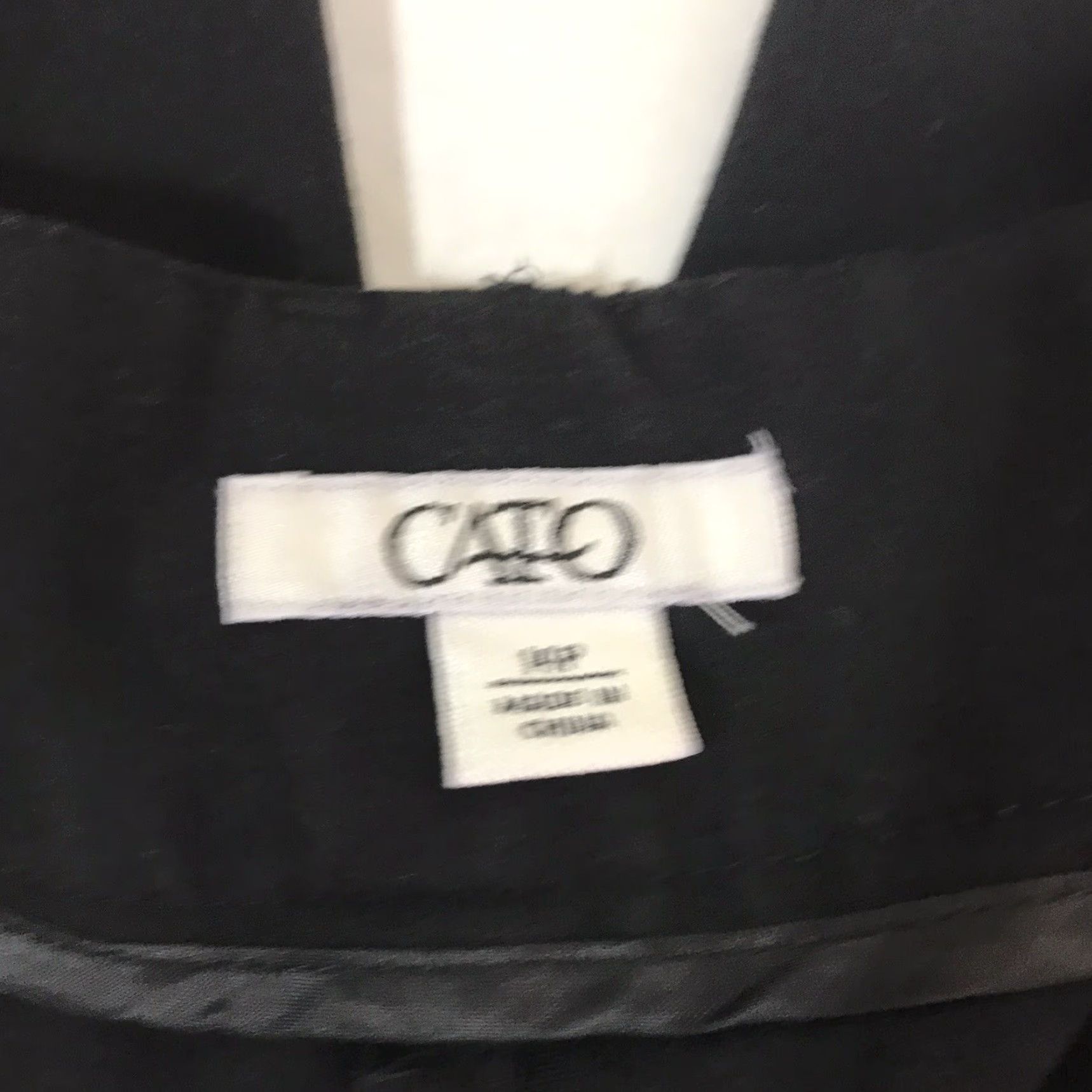 Vintage CATO Black Mid-Rise Straight Fit Dress Pants Womens Size 14P Petite Business Casual Size 36" / US 14 / IT 50 - 4 Thumbnail