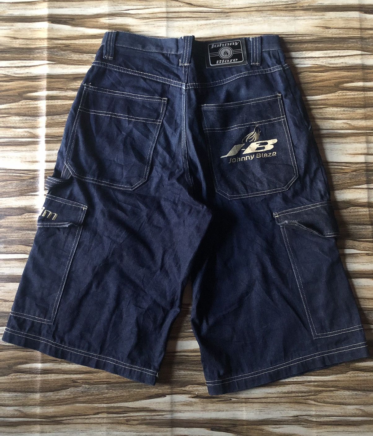 JNCO Grail🔥 Vtg Y2K Johnny Blaze Jorts Denim Super Wide Baggy Size US 30 / EU 46 - 1 Thumbnail