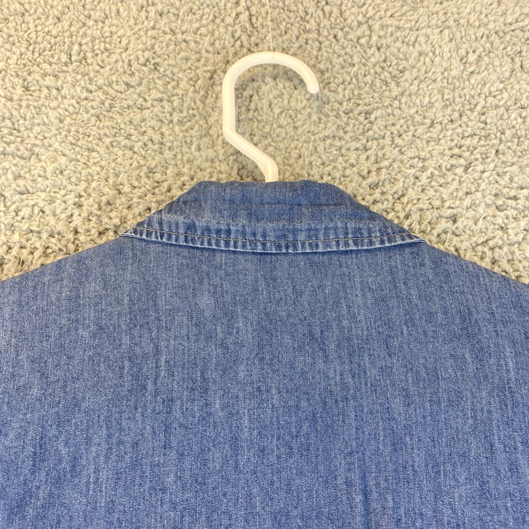 Denime Timing Denim Button-Up Shirt Dress Women’s Size S Blue Casual Long Sleeve Oversized Preppy Size S / US 4 / IT 40 - 8 Thumbnail