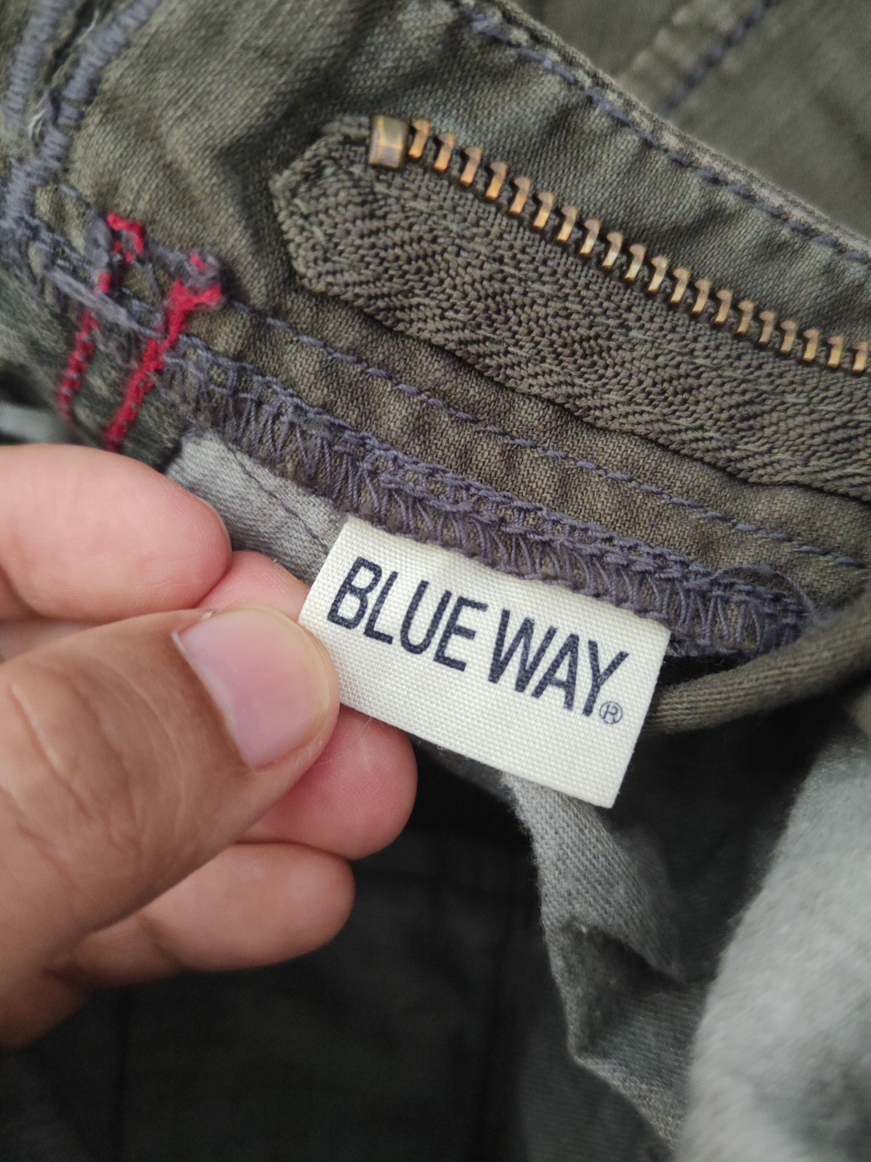 Surplus Research DL Surplus-Blue Way Olive Multipocket Cargo Pants #452 Size US 29 - 14 Thumbnail
