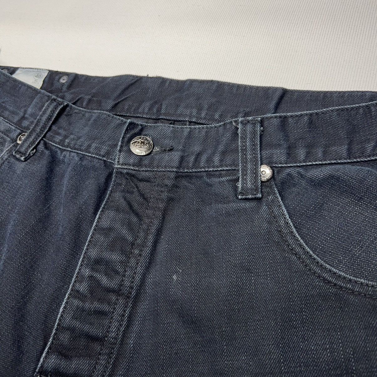 Vintage Parish Jeans Black Denim Straight Distressed Y2K Baggy Size US 40 / EU 56 - 7 Thumbnail