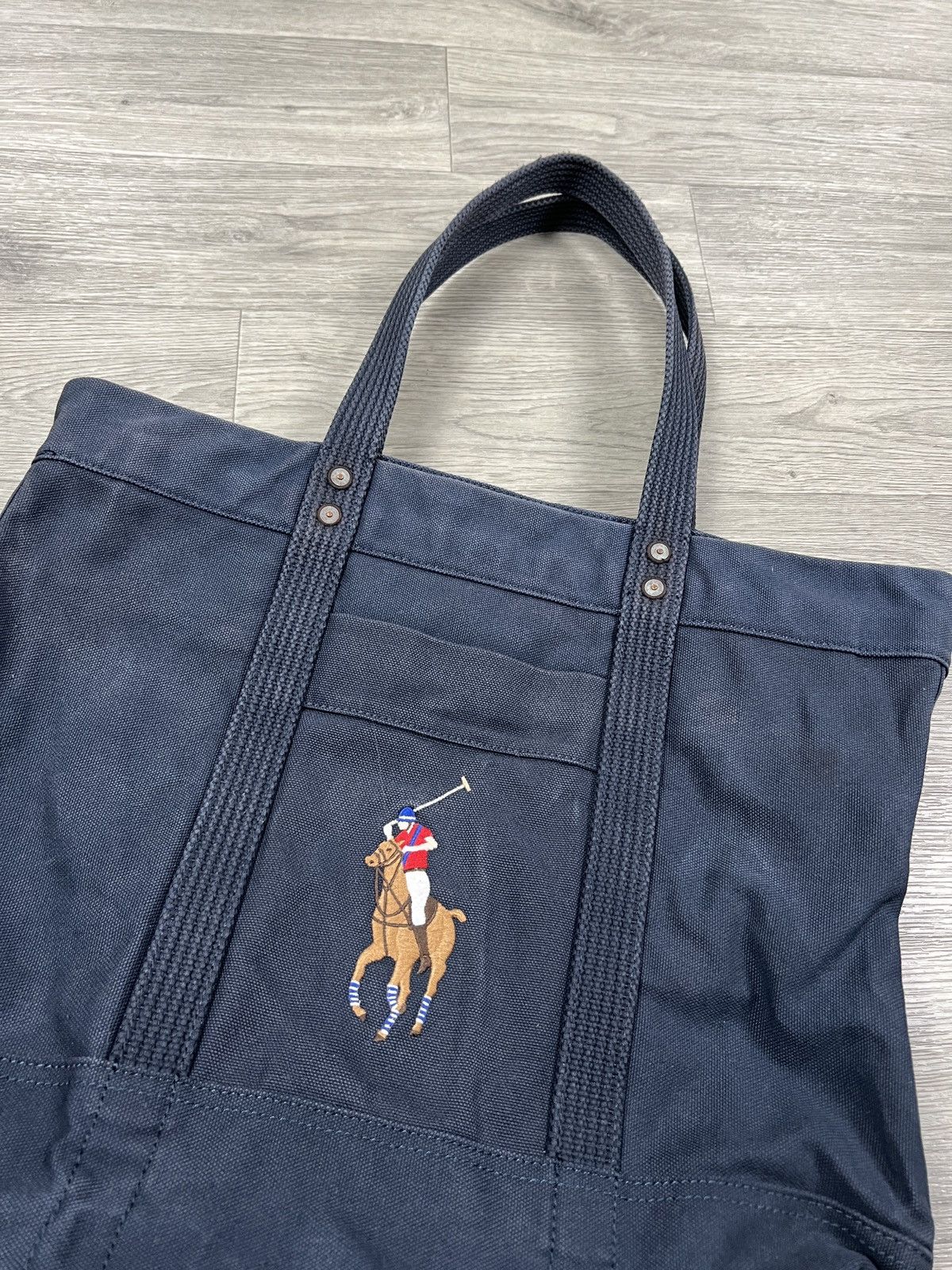 Polo Ralph Lauren Faded Polo Ralph Lauren Big Pony Canvas Tote Bag Mens Size ONE SIZE - 2 Thumbnail