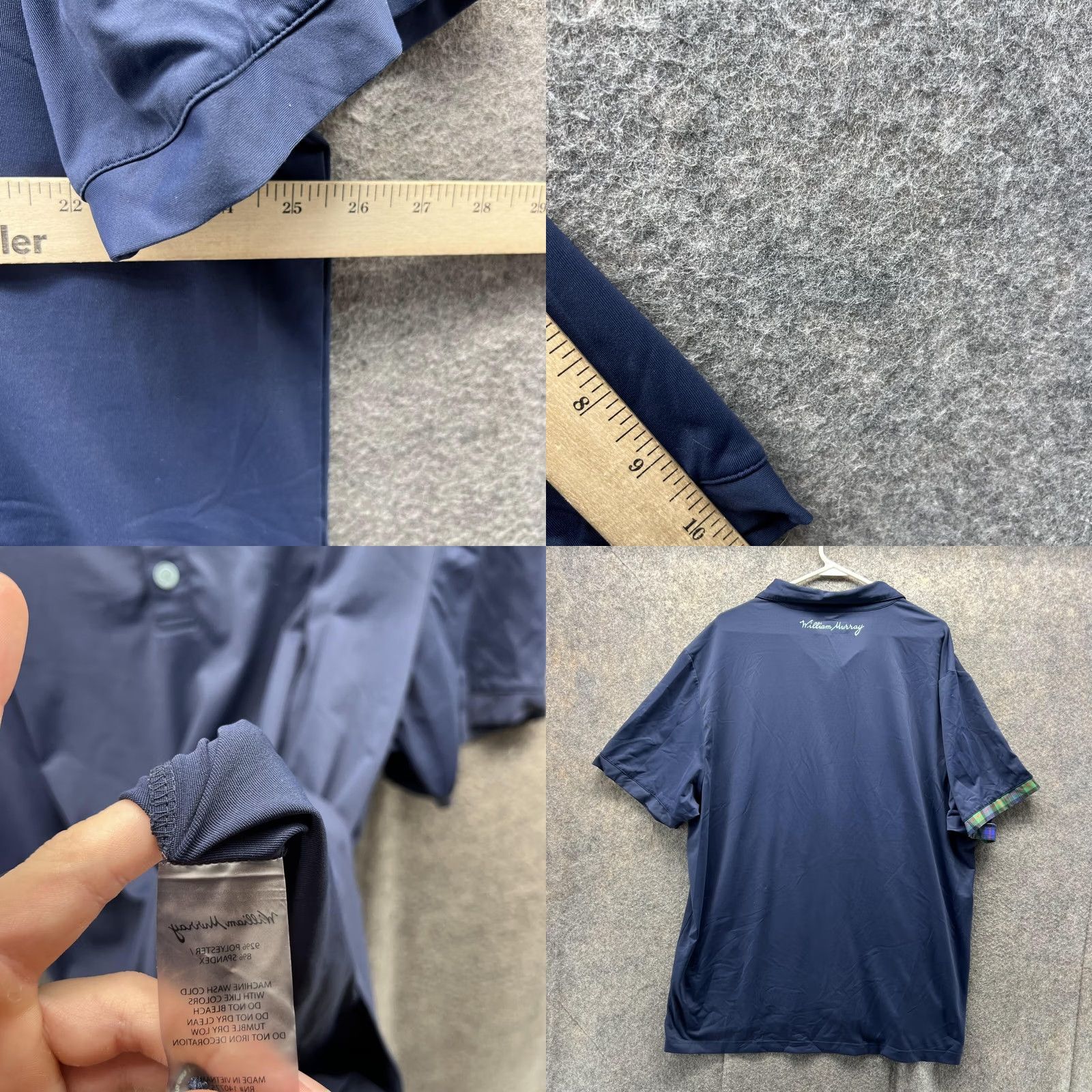 Vintage VINTAGE William Murray Polo Shirt Men XXL Blue Navy Polyester Logo Casual Preppy Stretch Shirt Size US XXL / EU 58 / 5 - 8 Thumbnail