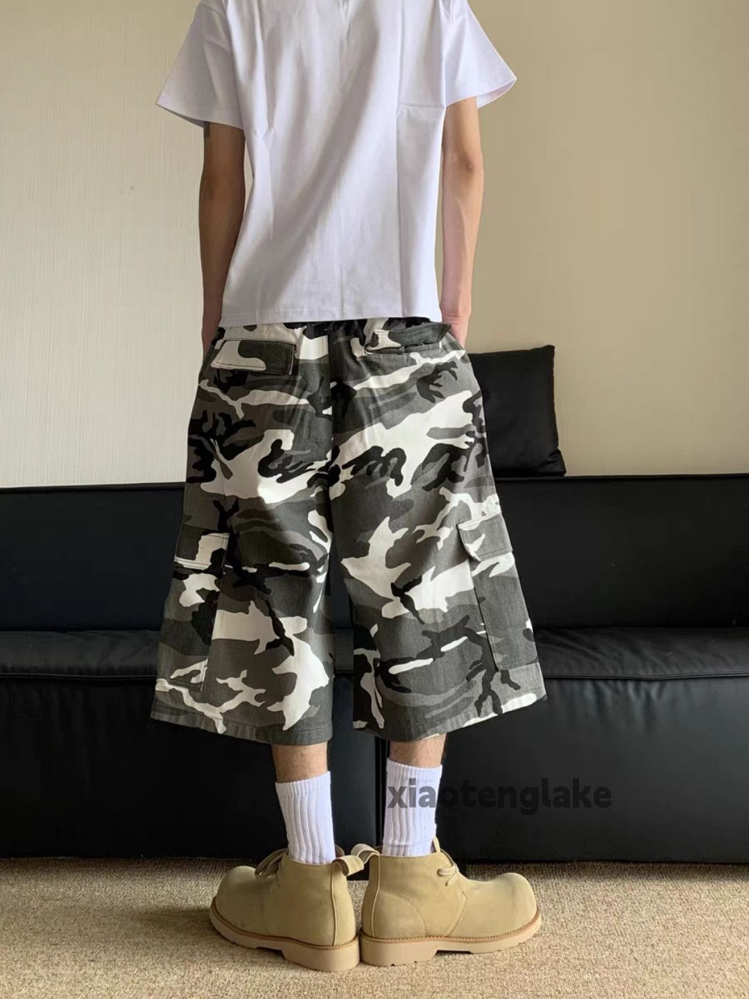 Vintage Utility skate hiphop loose baggy cargo camo shorts Size US 32 / EU 48 - 2 Thumbnail