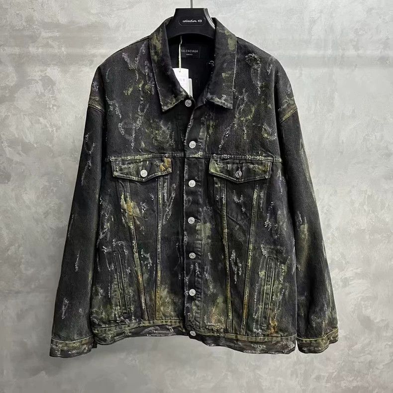 Balenciaga Balenciaga Black Tie Dye Lapel Single Breasted Long Sleeve Size US M / EU 48-50 / 2 - 1 Thumbnail