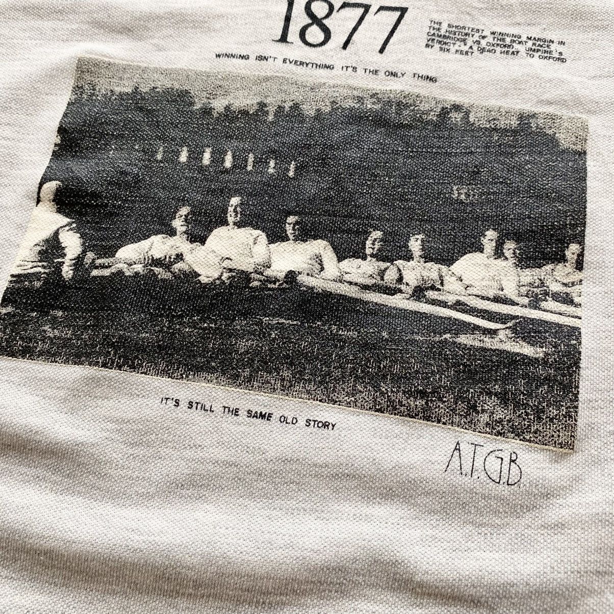 Vintage 1877 Oxford Vs Cambridge Dead Heat Boat Race Vintage T-shirt Size US L / EU 52-54 / 3 - 3 Thumbnail