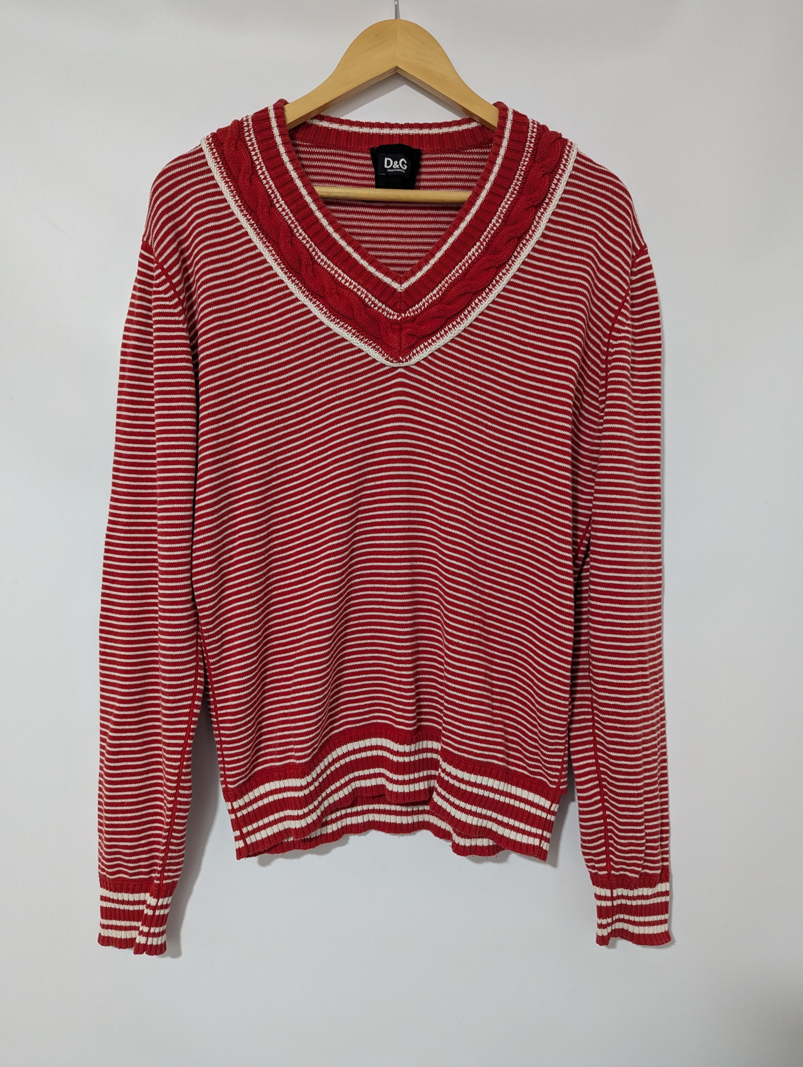 Dolce & Gabbana × Vintage D&G Dolce & Gabbana Vintage Stripped Woman's Knit Sweater Size L / US 10 / IT 46 - 1 Thumbnail